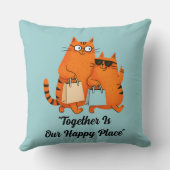 Shopping Day Cat Love クッション (裏面)