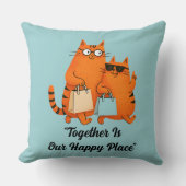 Shopping Day Cat Love クッション (正面)