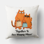 Shopping Day Cat Love クッション (裏面)