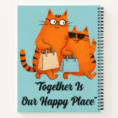 Shopping Day Cat Love Spiral Notebook ノートブック (裏面)