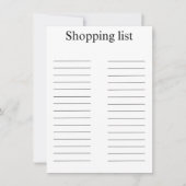 Shopping list ノートカード (正面)