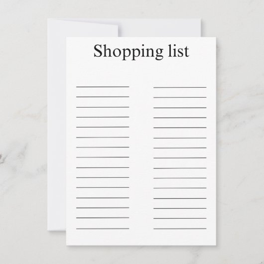 Shopping list ノートカード (正面)