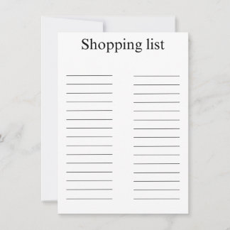 Shopping list ノートカード