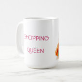  Shopping Queen Cat コーヒーマグカップ (正面左)