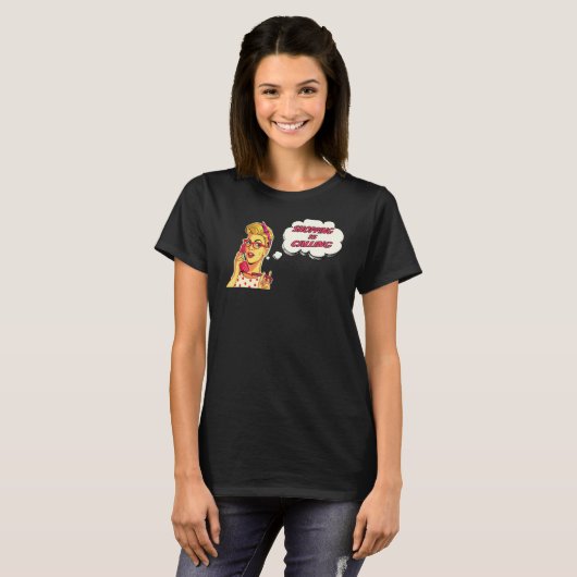 Shoppingsuchtポップ・アートのショッピングが呼び出し Tシャツ (正面フル)