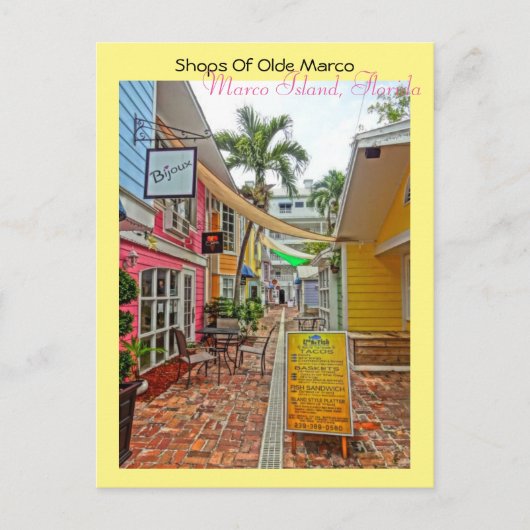 Shops Of Olde Marco – マルコアイランドフロリダ ポストカード (正面)