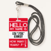 Shopsmith 75th Anniversaryお祝い名バッジ バッジ (裏面ランヤード)