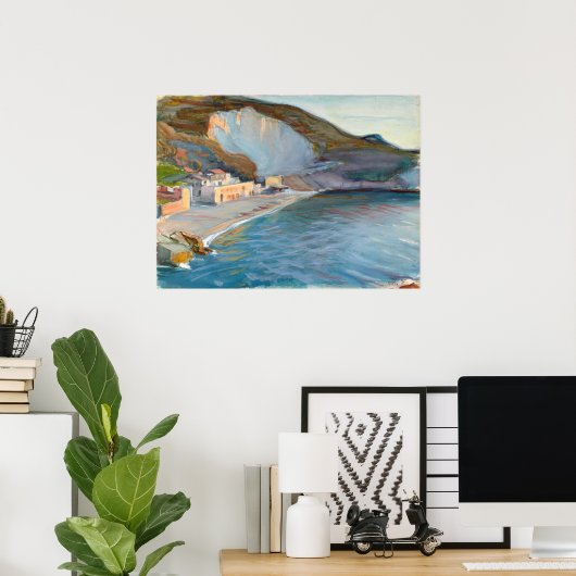 Shore Landscape from the Naples Region, M. Enckell ポスター (ホームオフィス)