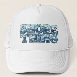Shore Thing | レトロブルーの海の波 サーフグラフィック キャップ