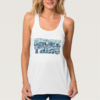 Shore Thing | レトロブルーオーシャンウェーブサーフグラフィック タンクトップ