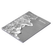 Shoreline in Black & White Spiral Photo Notebook ノートブック (左側)