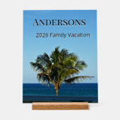 Shoreline Palm Vista | Family Name & Trip Year アクリルサイン (正面)