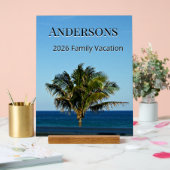 Shoreline Palm Vista | Family Name & Trip Year アクリルサイン (ウェディング)