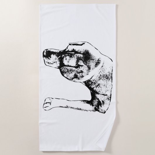 Shoreline Scout Pup ビーチタオル (正面)