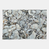 Shoreline Shells Coastal Texture キッチンタオル (横)