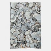Shoreline Shells Coastal Texture キッチンタオル (縦)
