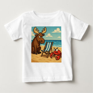 Shoreline Showdown – Who Gets the Seat? Kids Tee ベビーTシャツ