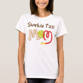 Shorkie Tzu犬の品種お母さんのギフト Tシャツ (正面)