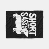 Short And Sy Funny Daschund Dog Lover Quote  フリースブランケット (正面(横))