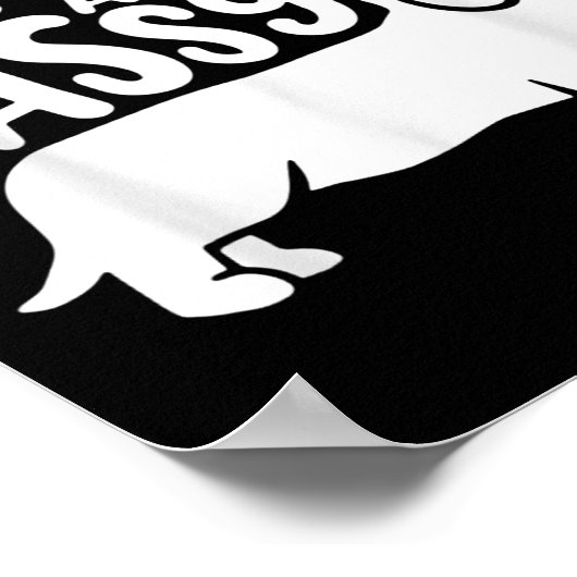 Short And Sy Funny Daschund Dog Lover Quote  ポスター (角)