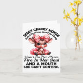 Short Cranky Woman Hated By Many Loved By Plenty H カード (黄色い花)