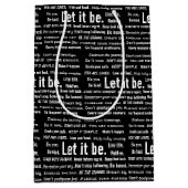 Short Inspirational Quotes On Black  ミディアムペーパーバッグ (正面)