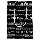 Short Inspirational Quotes On Black  ミディアムペーパーバッグ (裏面)