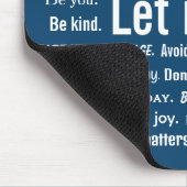 Short Inspirational Quotes On Blue マウスパッド (コーナー)