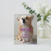 Short is a Factory Cute of Perspectiveかわいいコルギカード ポストカード (スタンド正面)