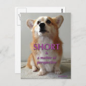 Short is a Factory Cute of Perspectiveかわいいコルギカード ポストカード (正面/裏面)