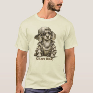 Short King – Dachshund image. Tシャツ