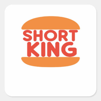 Short King Funny Minimal Design スクエアシール