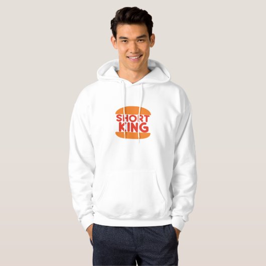Short King Funny Minimal Design パーカ (正面フル)