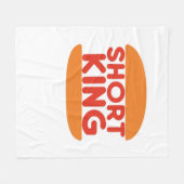 Short King Funny Minimal Design フリースブランケット (正面(横))