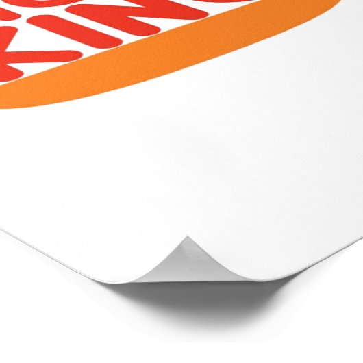 Short King Funny Minimal Design ポスター (角)