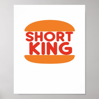 Short King Funny Minimal Design ポスター