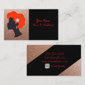 Short Red Hair And Gold Beauty 名刺 (正面/裏面)