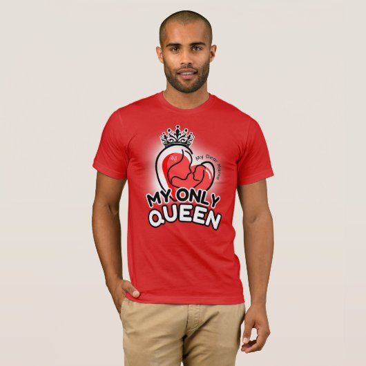 Short Sleeve T-Shirt : My Only Queen (red) Tシャツ (正面フル)