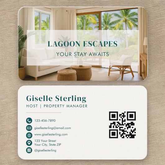 Short Term Rental QR Code Professional 名刺