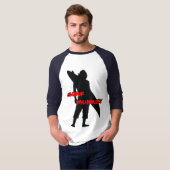 Shortboarderのシルエットのデザイン Tシャツ (正面フル)