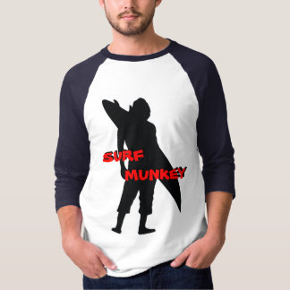 Shortboarderのシルエットのデザイン Tシャツ