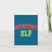Shortest Elf Christmas Family Matching Group Xmas  カード (正面)
