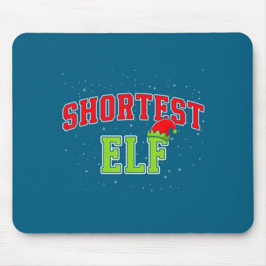 Shortest Elf Christmas Family Matching Group Xmas  マウスパッド (正面)