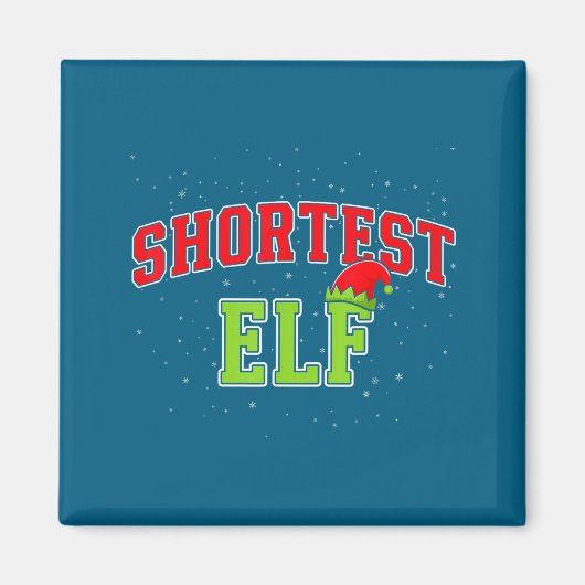 Shortest Elf Christmas Family Matching Group Xmas  マグネット (正面)