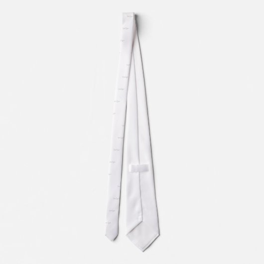 Shortfinアオザメの線画のロゴ ネクタイ (裏面)