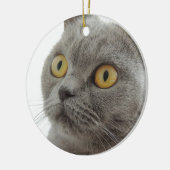 Shorthairかわいいイギリスの猫 セラミックオーナメント (左)