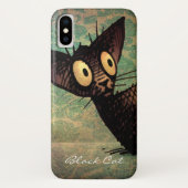 Shorthairのおもしろいでかわいい東洋の黒猫 Case-Mate iPhoneケース (裏面)