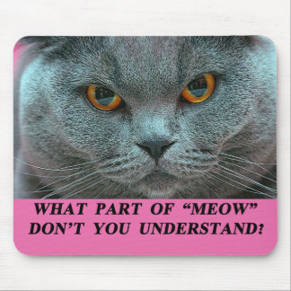 Shorthairの青いイギリスのmousepad マウスパッド