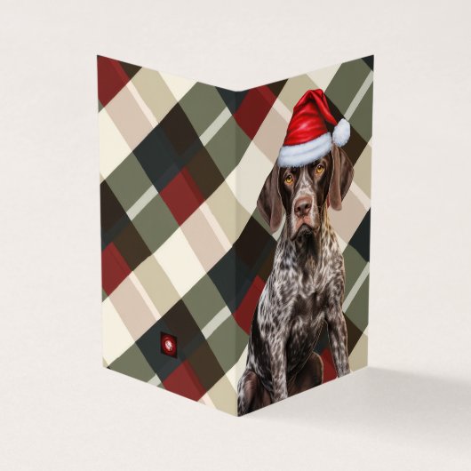 Shorthair Pointer GSP Dog Holiday Plaid Christmas (外部)