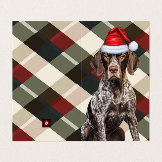 Shorthair Pointer GSP Dog Holiday Plaid Christmas (外部フラット)